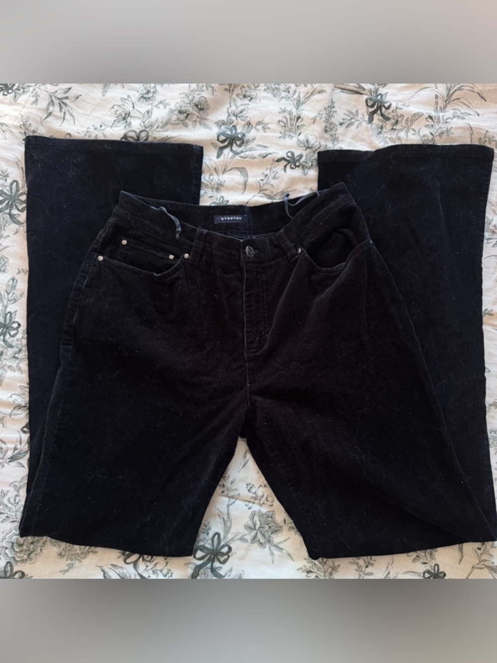 Jones New York Black Corduroy Flare Jeans Women’s Large